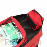 Wnętrze plecaka Malmedy z systemem rzepów do mocowania saszetek modułowych