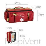 Wymiary torby Hasselt 52 × 28 × 21 cm oraz saszetki modułowej 18 × 13 × 12 cm