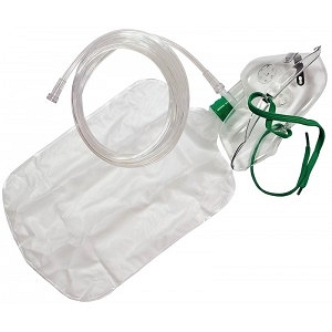 Maska tlenowa dla dorosłych rozm. XL, jednorazowego użytku z rezerwuarem tlenu i drenem 2,1 m